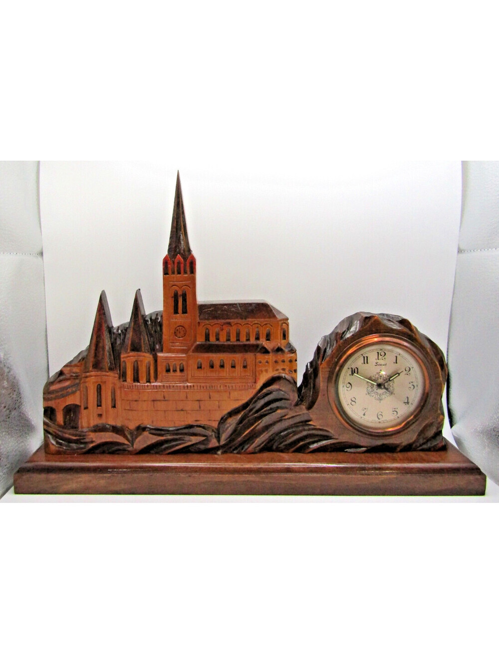 1930s Scout French Clock Hand Carved Cathedral Mountain Church